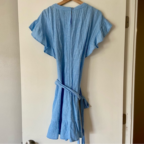 Forever 21 blue wrap dress - Picture 2 of 8